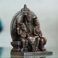Brass Shiv Parivar idol with fine detailing—symbol of harmony, strength, and prosperity for home décor and gifting.