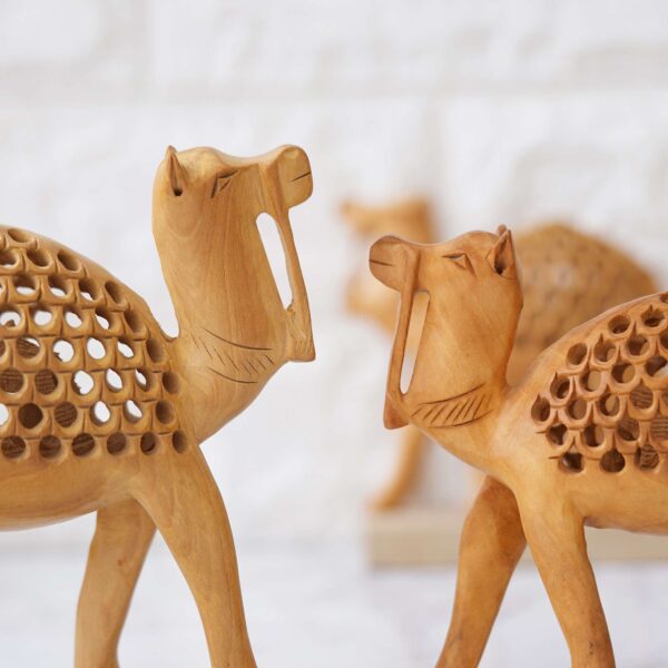 Handcrafted Wooden Camel Figurine