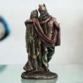 Genuine bronze Radha Krishna statue with intricate detailing—symbol of divine love, perfect for home décor, puja rituals, and gifting.
