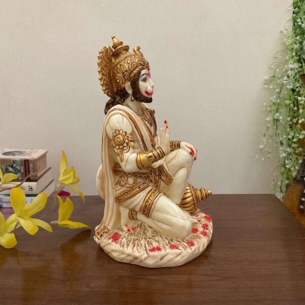 Marble Hanuman Ji Showpiece – Divine Bajrang Bali Idol for Home Décor