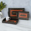 Set of 3 Handcrafted Wooden Trays: Versatile and Elegant Serving Solutions