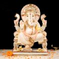 Premium Marble Ganesh Ji Showpiece – Decorative Idol for Home Décor & Gifting