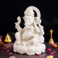 Premium Marble Ganpati Idol – Lord Ganesha Statue for Home & Office Décor