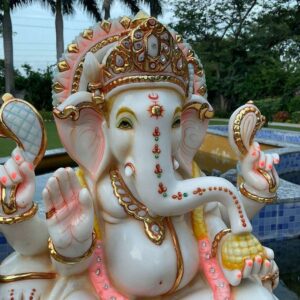 Premium Marble Ganesh Ji Showpiece – Decorative Idol for Home Décor & Gifting