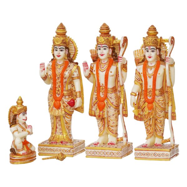 Handcrafted Ram Darbar Marble Statue – Divine Home & Temple Showpiece
