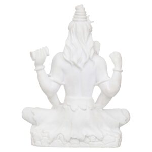 8-Inch Handcrafted Marble Mahadev Shiv Ji Idol – Lord Shiva Showpiece for Home Décor