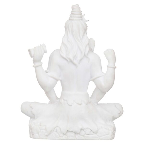 8-Inch Handcrafted Marble Mahadev Shiv Ji Idol – Lord Shiva Showpiece for Home Décor