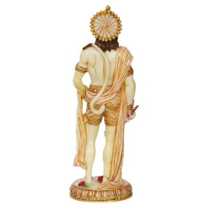 Premium Marble Standing Hanuman Ji Statue – Balaji Idol for Home & Hotel Temple