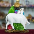 Handcrafted Resin Radha Krishna Statue with Cow – Spiritual Showpiece