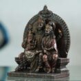 Brass Shiv Parivar idol with fine detailing—symbol of harmony, strength, and prosperity for home décor and gifting.
