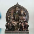 Brass Shiv Parivar idol with fine detailing—symbol of harmony, strength, and prosperity for home décor and gifting.