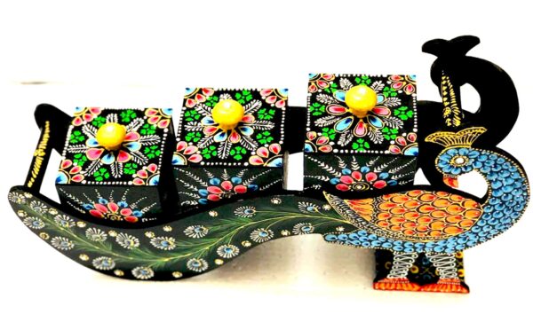 Handcrafted Wooden Peacock Sculpture: Exquisite Decor Accent Handcrafted Wooden Peacock Sculpture: Exquisite Decor Accent