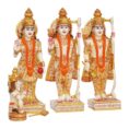 Handcrafted Ram Darbar Marble Statue – Divine Home & Temple Showpiece