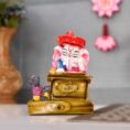 Premium Resin Ganesha Idol – Sitting Ganesha with Mouse for Home Décor