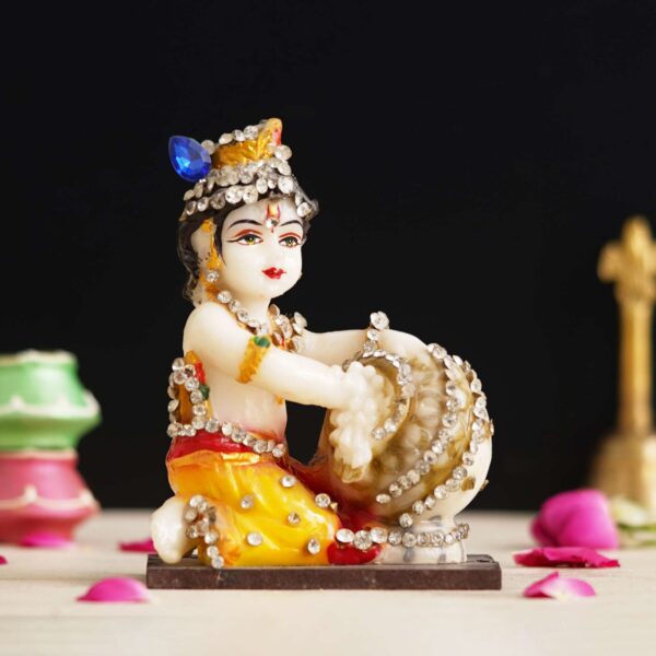 Makhan Chor Krishna Idol – Handcrafted Lord Krishna Statue for Home Décor & Gifting