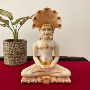 Divine Parasnath Marble Idol – Elegant Jain Murti for Pooja & Décor