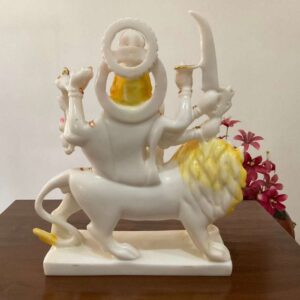 Divine Marble Mata Rani Idol – Handcrafted Showpiece for Home & Temple