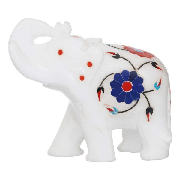 Classic Marble Elephant Statue – Hand-Carved Decorative Piece