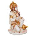 Handcrafted Hanuman Ji Marble Dust Idol – Sitting Bajrang Bali for Home & Temple Décor