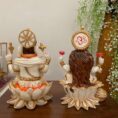 Lakshmi Ganesh Marble Idol – Handcrafted Showpiece for Wealth & Prosperity