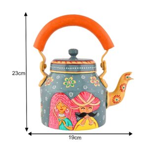 Hand-Painted Aluminium Tea Kettle