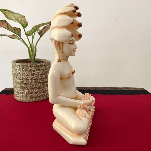 Divine Parasnath Marble Idol – Elegant Jain Murti for Pooja & Décor Divine Parasnath Marble Idol – Elegant Jain Murti for Pooja & Décor