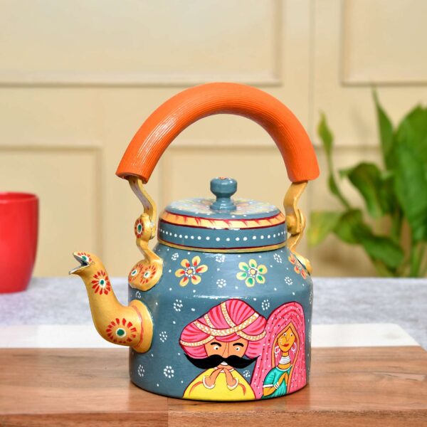 Hand-Painted Aluminium Tea Kettle