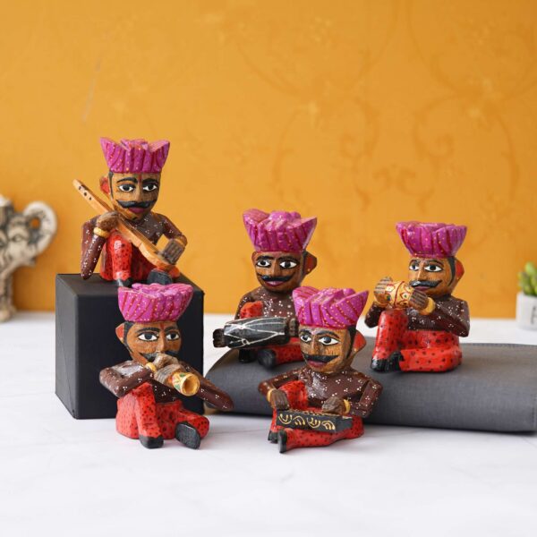 Rajasthani Musician Set: Authentic Handcrafted Ensemble for Cultural Delight Rajasthani Musician Set: Authentic Handcrafted Ensemble for Cultural Delight