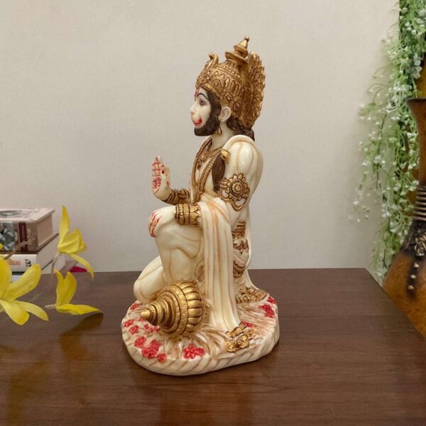 Marble Hanuman Ji Showpiece – Divine Bajrang Bali Idol for Home Décor