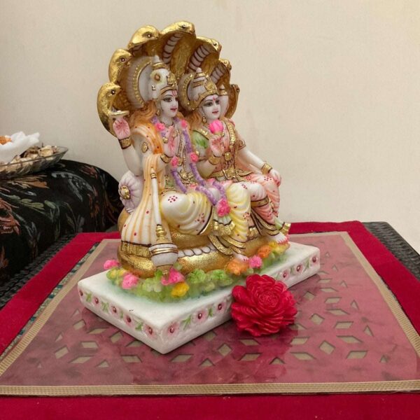 Classic Marble Lord Vishnu Statue – Handcrafted Decorative Idol Classic Marble Lord Vishnu Statue – Handcrafted Decorative Idol