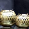 Handcrafted Brass Bowls with Floral Pattern – Decorative Showpiece