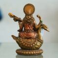 Saraswati Maa idol seated on a swan playing veena—symbol of knowledge, music, and wisdom, perfect for home décor and gifting.