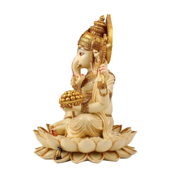 Handcrafted Marble Ganpati Murti – Spiritual Showpiece for Home & Pooja Room