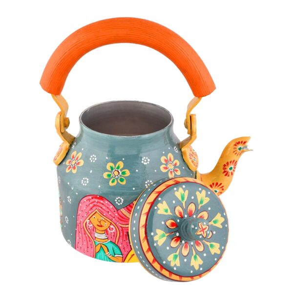 Hand-Painted Aluminium Tea Kettle