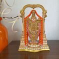 Handcrafted marble Narayan (Lord Vishnu) idol with fine detailing—perfect for home temple décor, spiritual ambiance, and gifting.