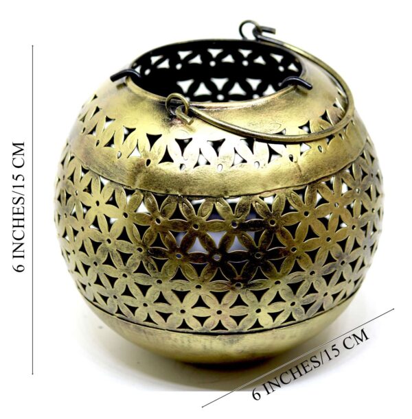 Handcrafted Brass Bowls with Floral Pattern – Decorative Showpiece