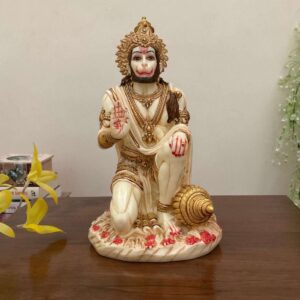 Marble Hanuman Ji Showpiece – Divine Bajrang Bali Idol for Home Décor